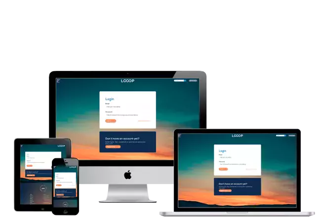 MijnLooop op dekstop, tablet en telefoon